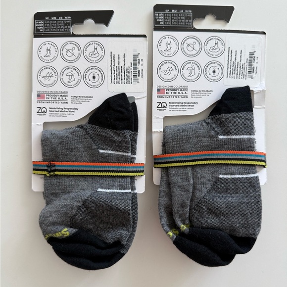 2 pair Smartwool socks Running size Medium - Picture 2 of 3